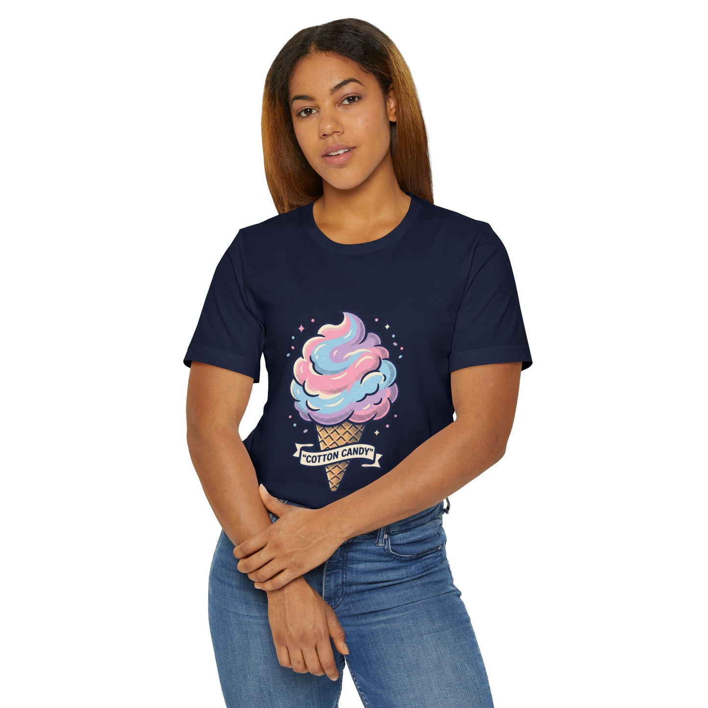 Cotton Candy Cone T-Shirt | Pastel Ice Cream Graphic