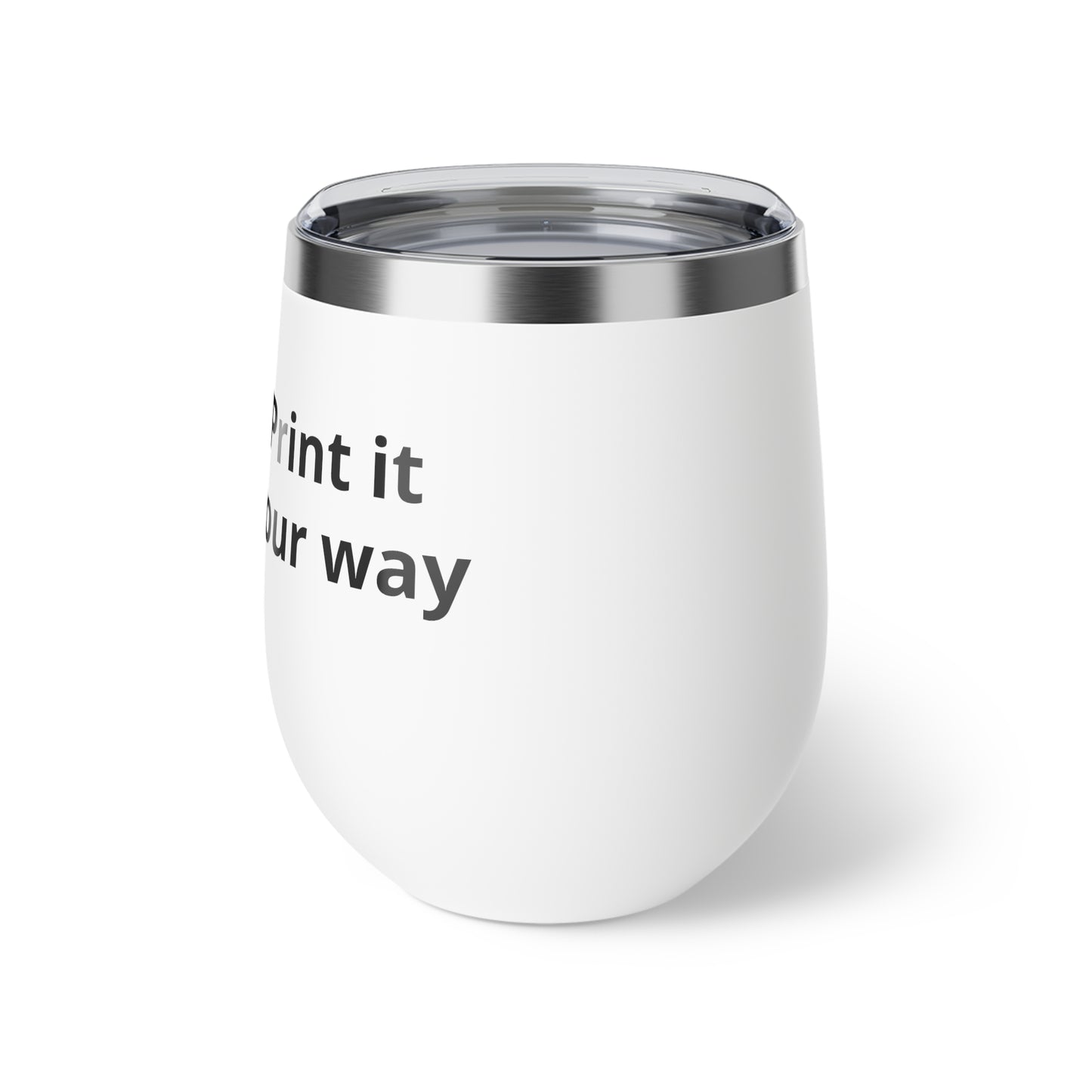 Matte Black Insulated Wine Tumbler 12oz | Copper Vacuum Double Wall Cup