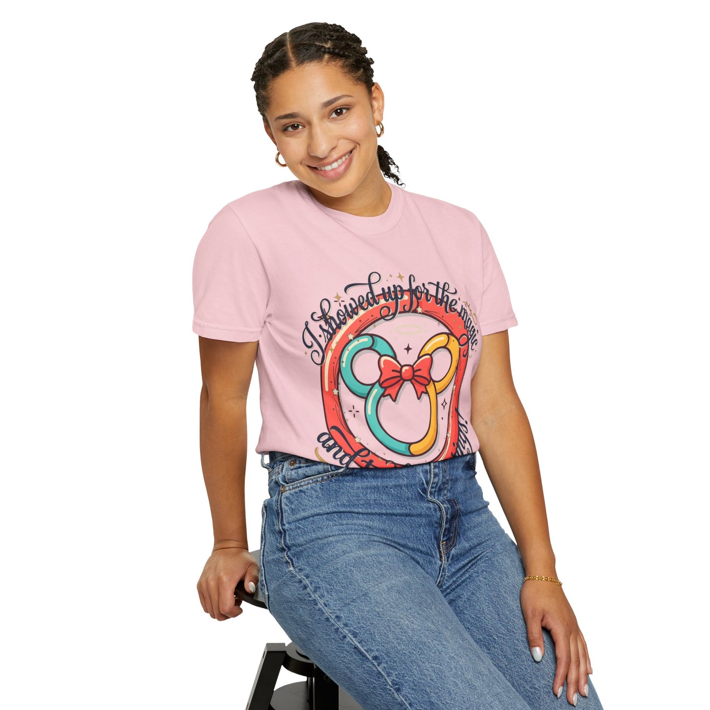 Family Vacation Mouse Ears T-Shirt — ’I showed up for the magic and to close my rings’ Graphic Tee