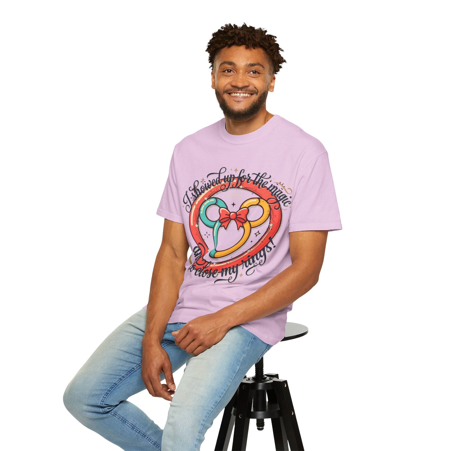 Family Vacation Mouse Ears T-Shirt — ’I showed up for the magic and to close my rings’ Graphic Tee