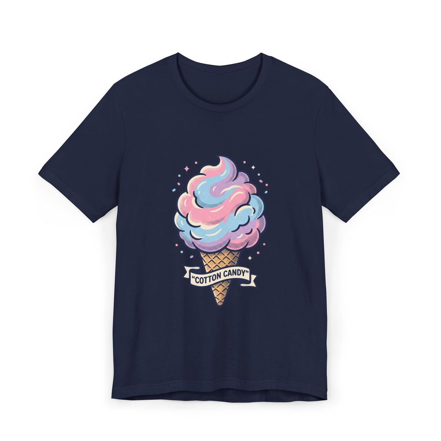 Cotton Candy Cone T-Shirt | Pastel Ice Cream Graphic