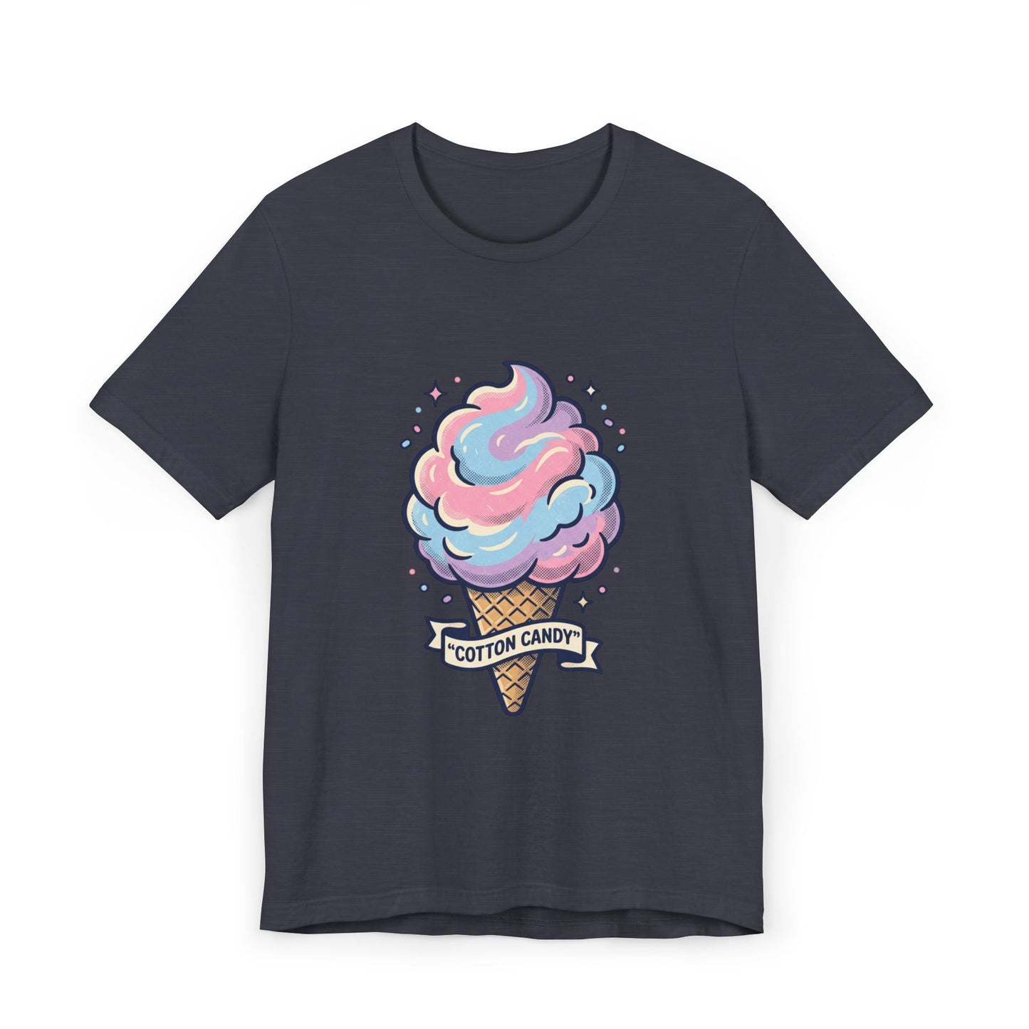 Cotton Candy Cone T-Shirt | Pastel Ice Cream Graphic