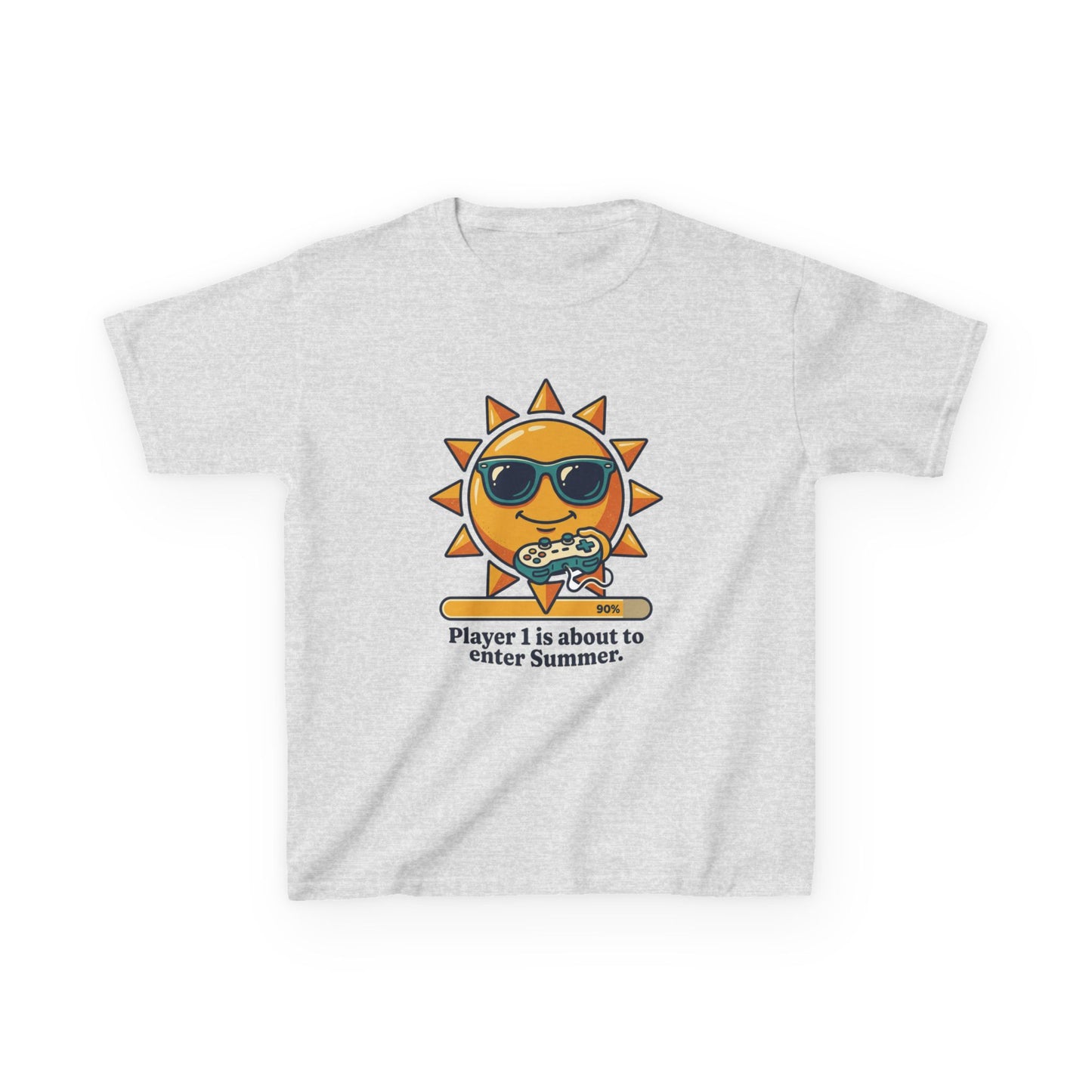 Player 1 is about to enter Summer Kids Tee | Cool Sun Character with Sunglasses