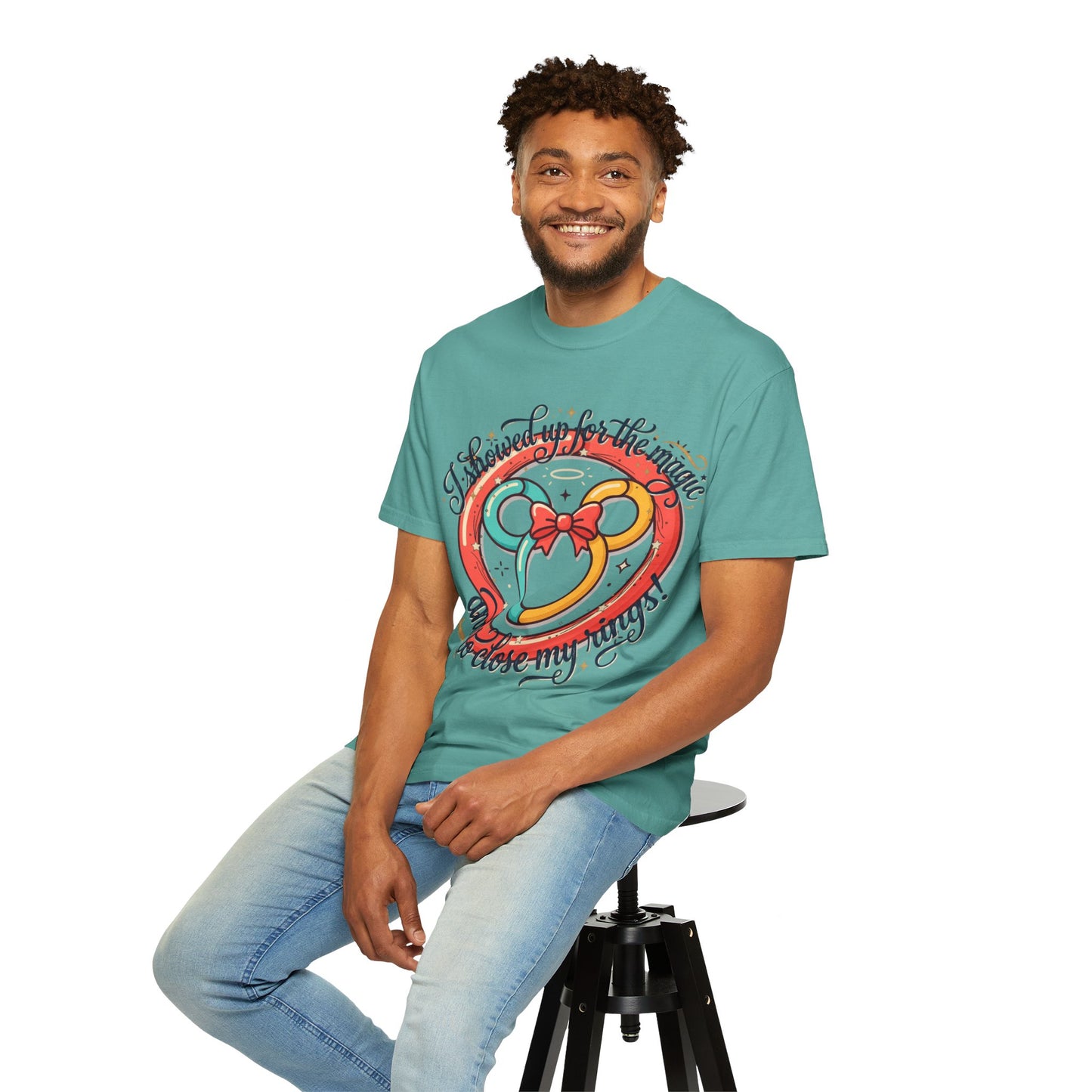 Family Vacation Mouse Ears T-Shirt — ’I showed up for the magic and to close my rings’ Graphic Tee