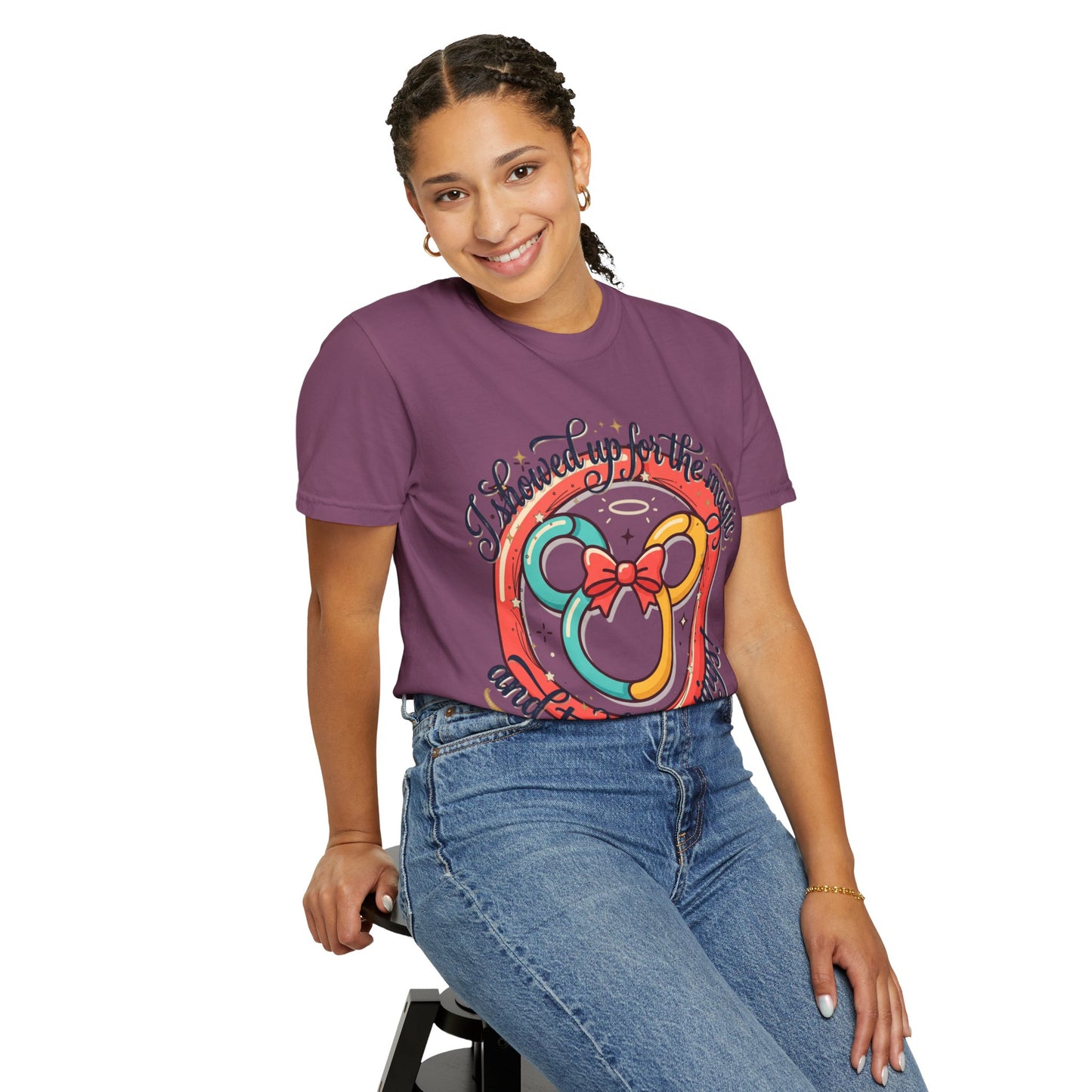 Family Vacation Mouse Ears T-Shirt — ’I showed up for the magic and to close my rings’ Graphic Tee