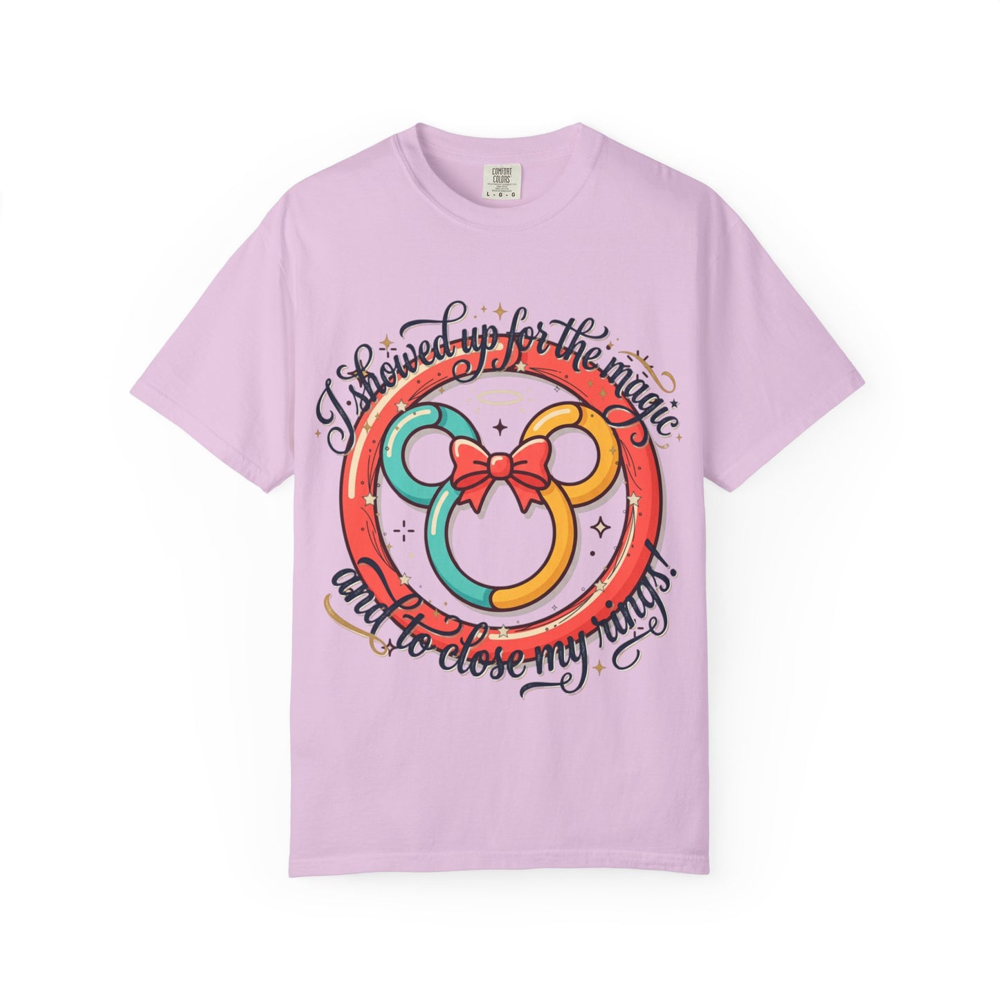 Family Vacation Mouse Ears T-Shirt — ’I showed up for the magic and to close my rings’ Graphic Tee