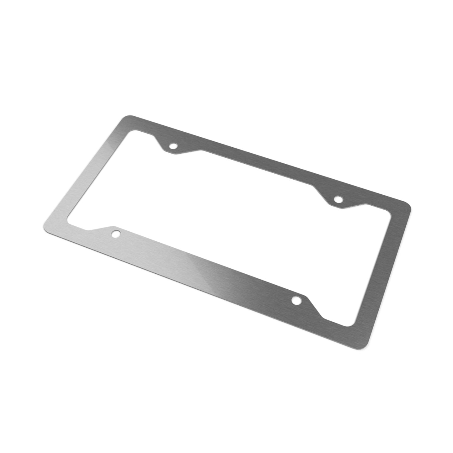 Brushed Metal License Plate Frame | Stainless Steel Car Plate Border