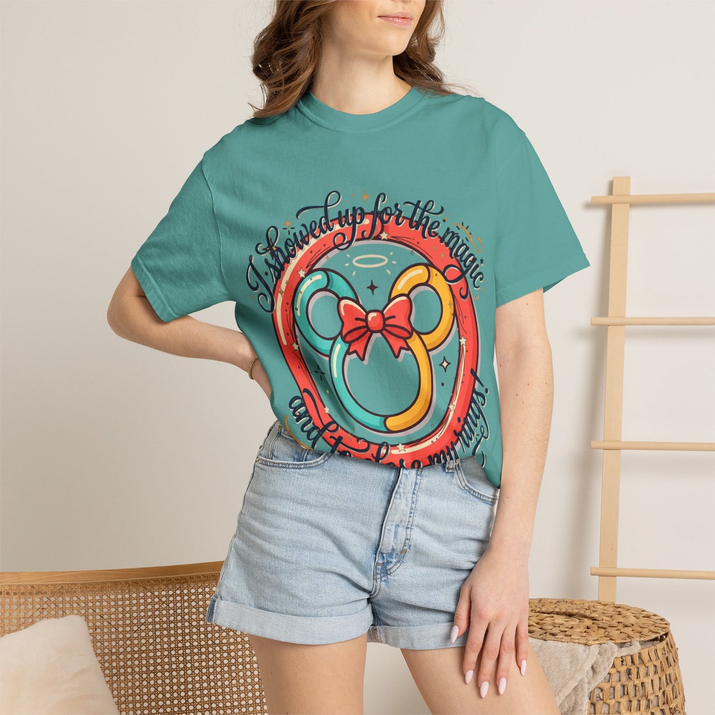 Family Vacation Mouse Ears T-Shirt — ’I showed up for the magic and to close my rings’ Graphic Tee
