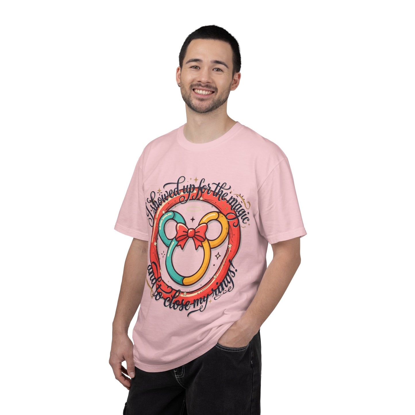 Family Vacation Mouse Ears T-Shirt — ’I showed up for the magic and to close my rings’ Graphic Tee