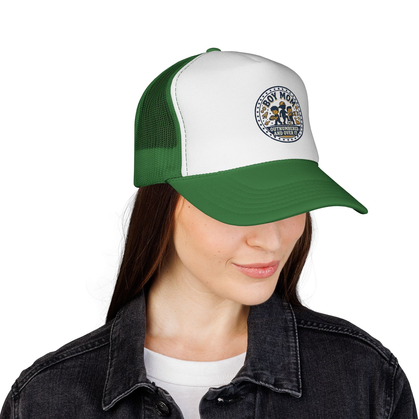 Boy Mom patch design Trucker Cap | Mom of Boys, Cute Boy Silhouettes