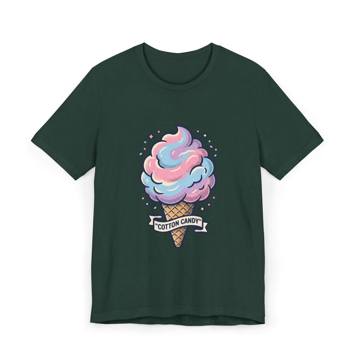 Cotton Candy Cone T-Shirt | Pastel Ice Cream Graphic