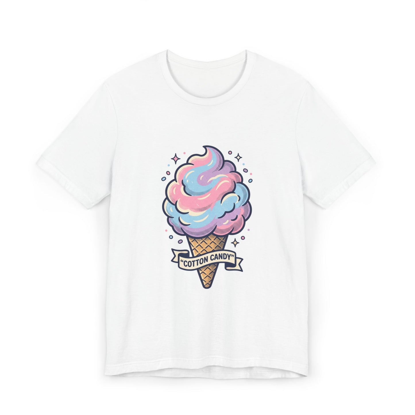 Cotton Candy Cone T-Shirt | Pastel Ice Cream Graphic