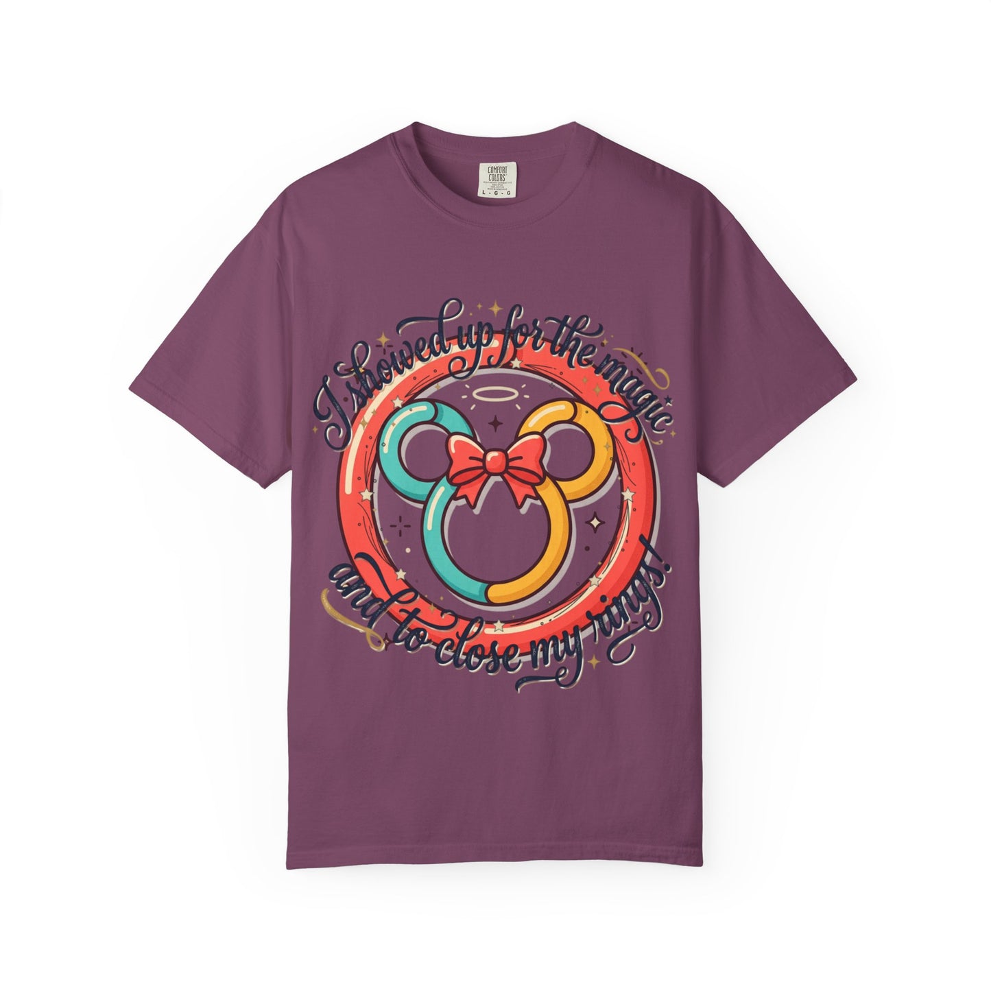 Family Vacation Mouse Ears T-Shirt — ’I showed up for the magic and to close my rings’ Graphic Tee