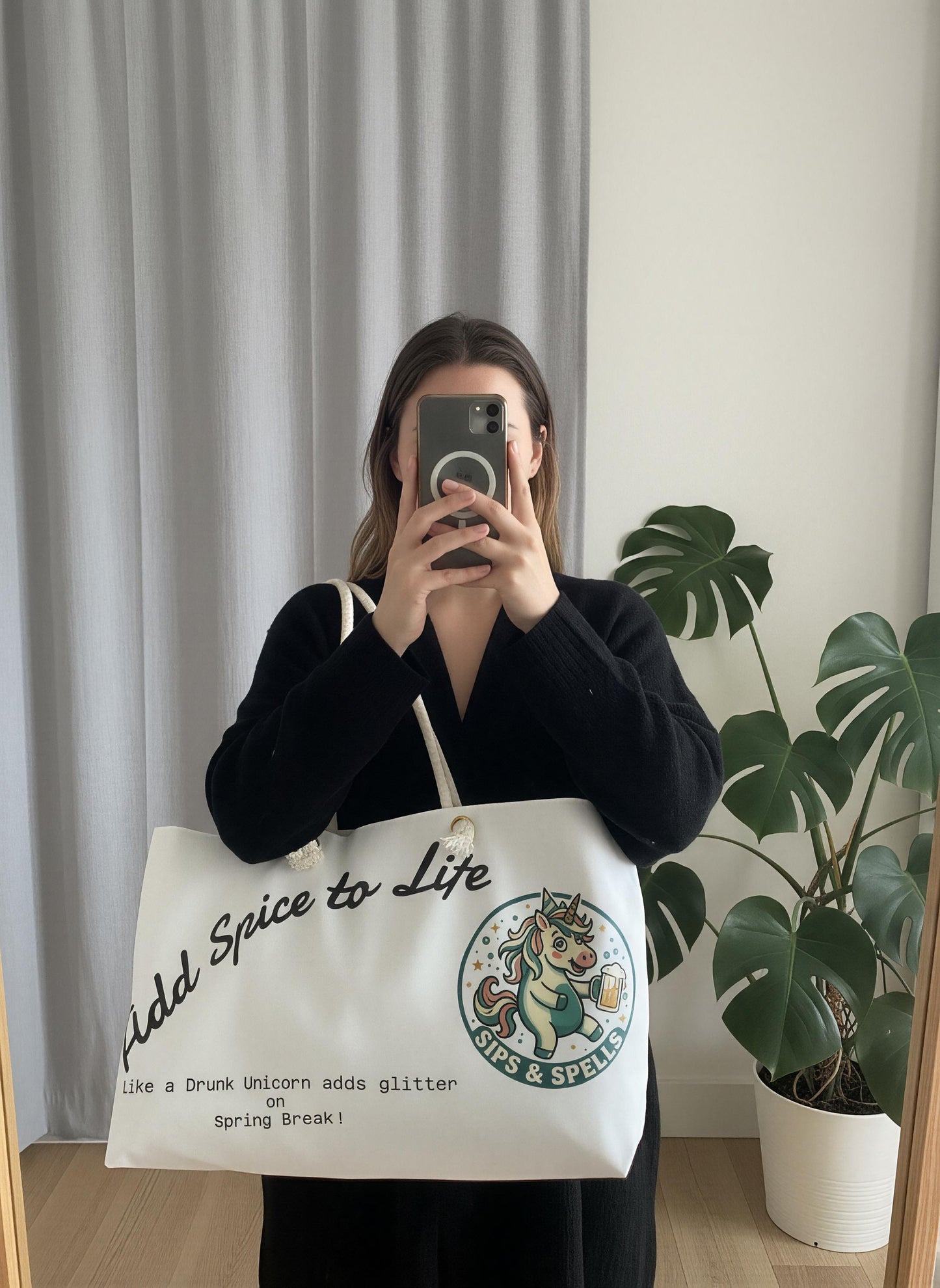 Add Spice to Life Weekender Bag — Sips & Spells Unicorn Travel Tote