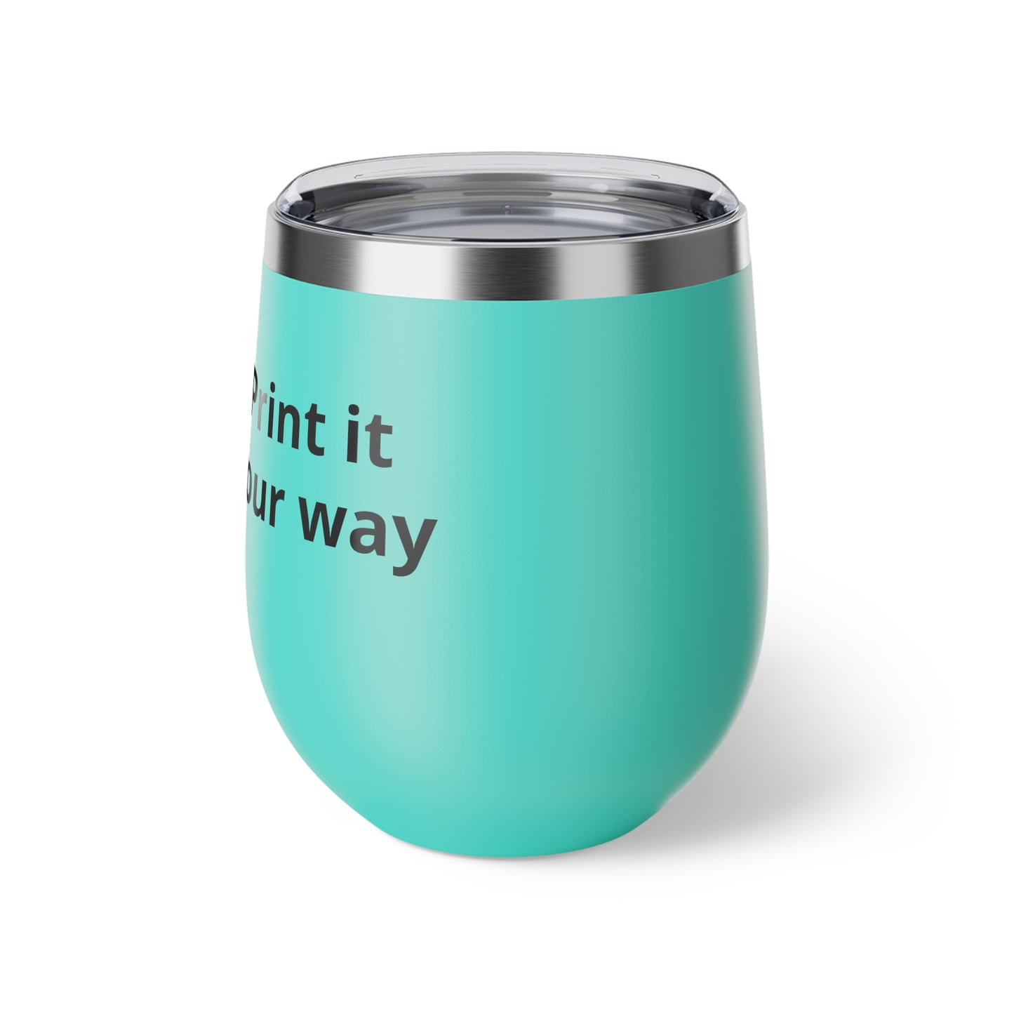 Matte Black Insulated Wine Tumbler 12oz | Copper Vacuum Double Wall Cup
