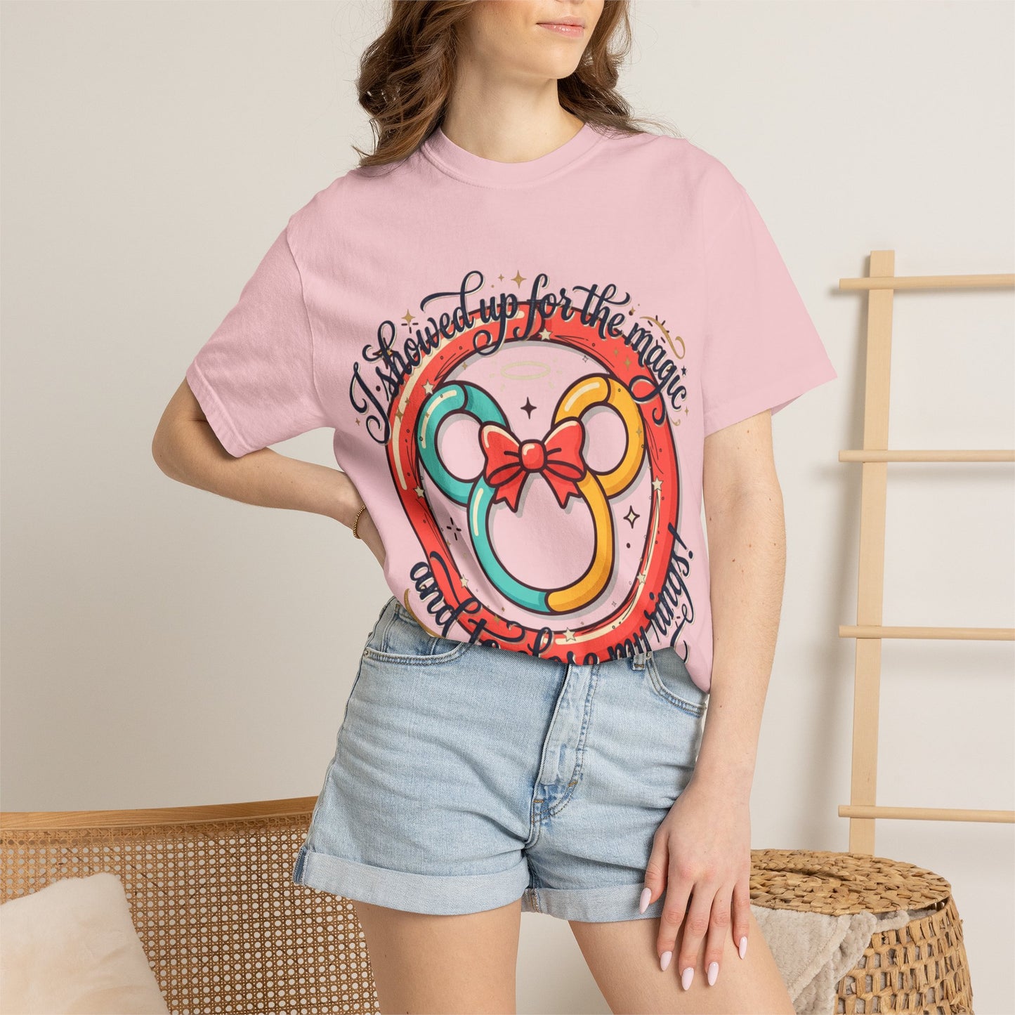 Family Vacation Mouse Ears T-Shirt — ’I showed up for the magic and to close my rings’ Graphic Tee