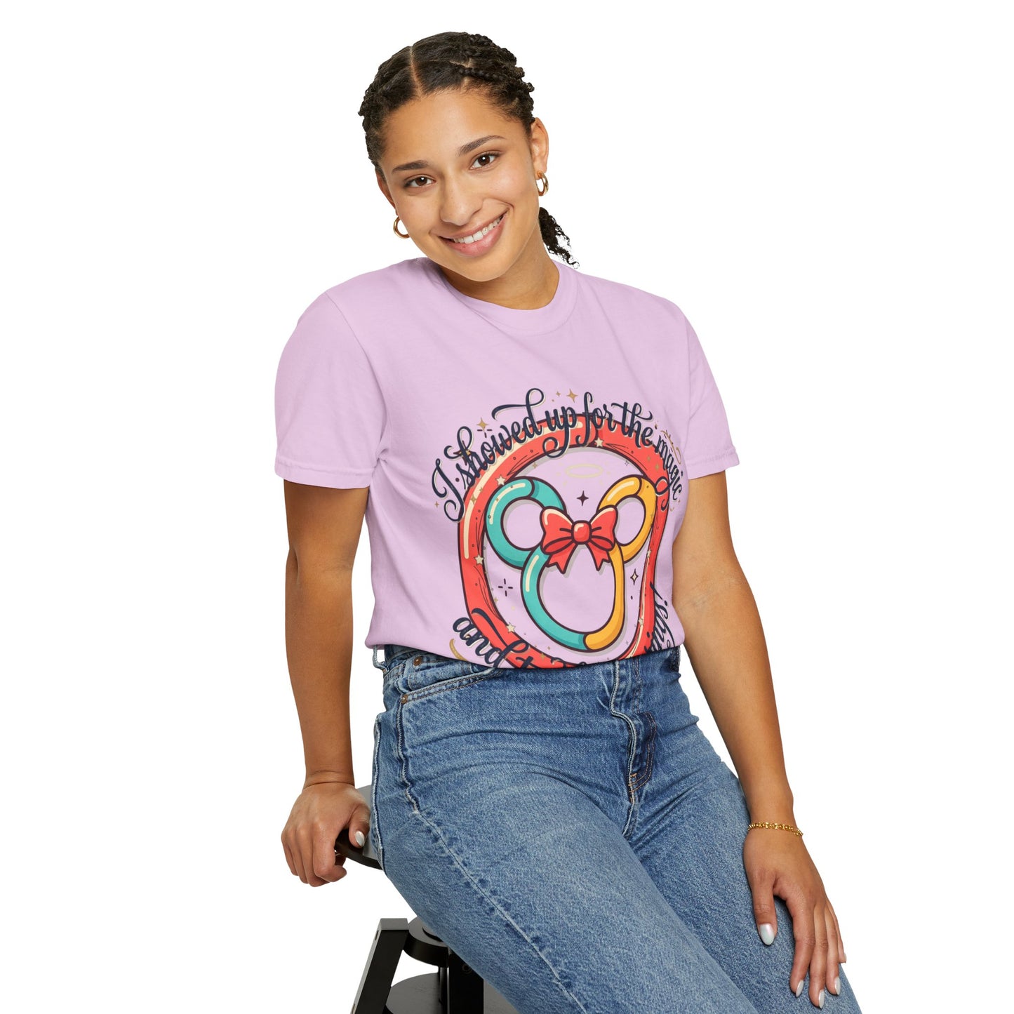 Family Vacation Mouse Ears T-Shirt — ’I showed up for the magic and to close my rings’ Graphic Tee