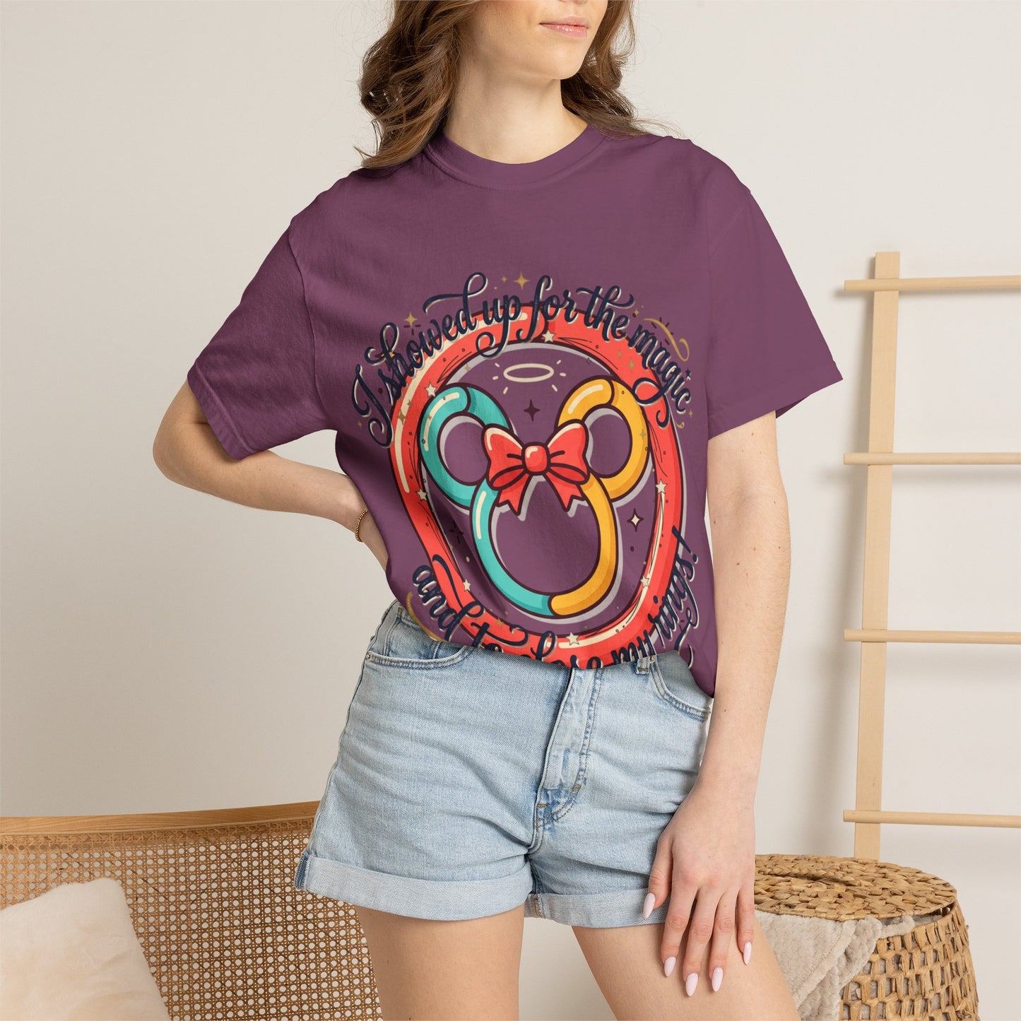 Family Vacation Mouse Ears T-Shirt — ’I showed up for the magic and to close my rings’ Graphic Tee