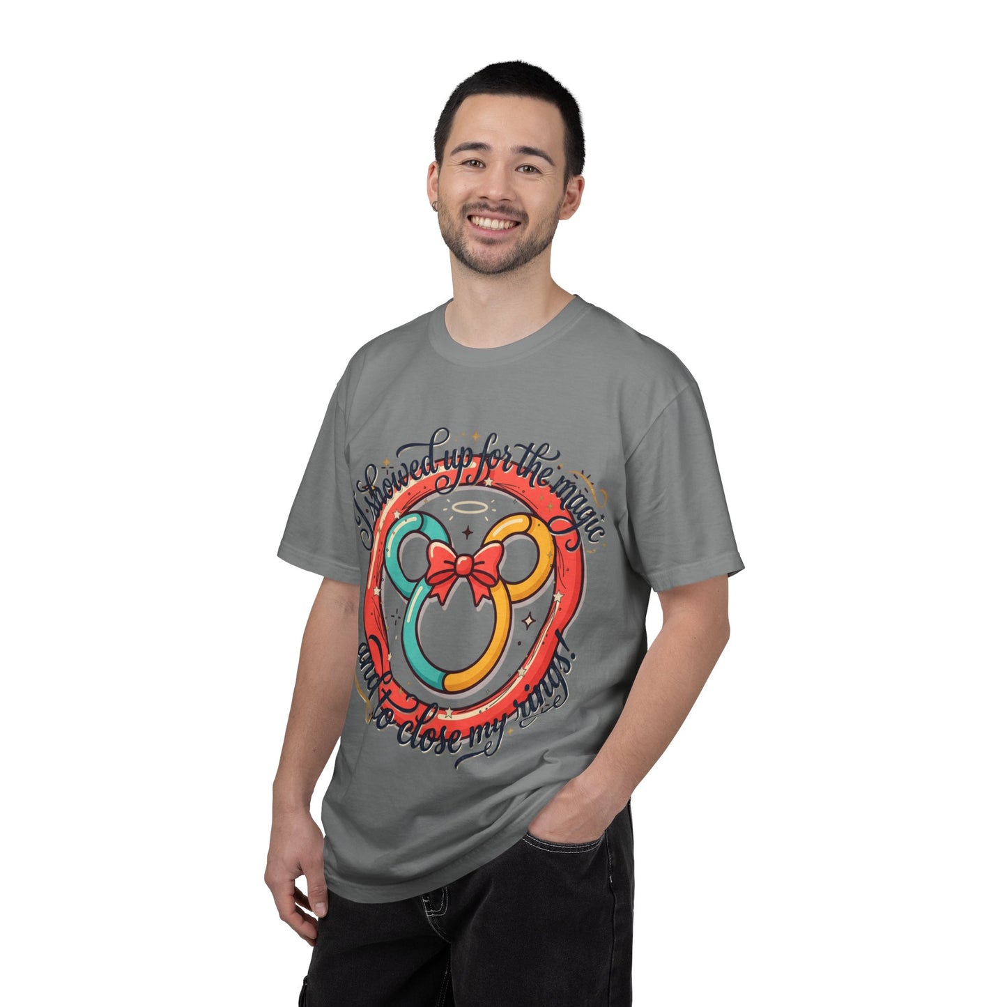 Family Vacation Mouse Ears T-Shirt — ’I showed up for the magic and to close my rings’ Graphic Tee