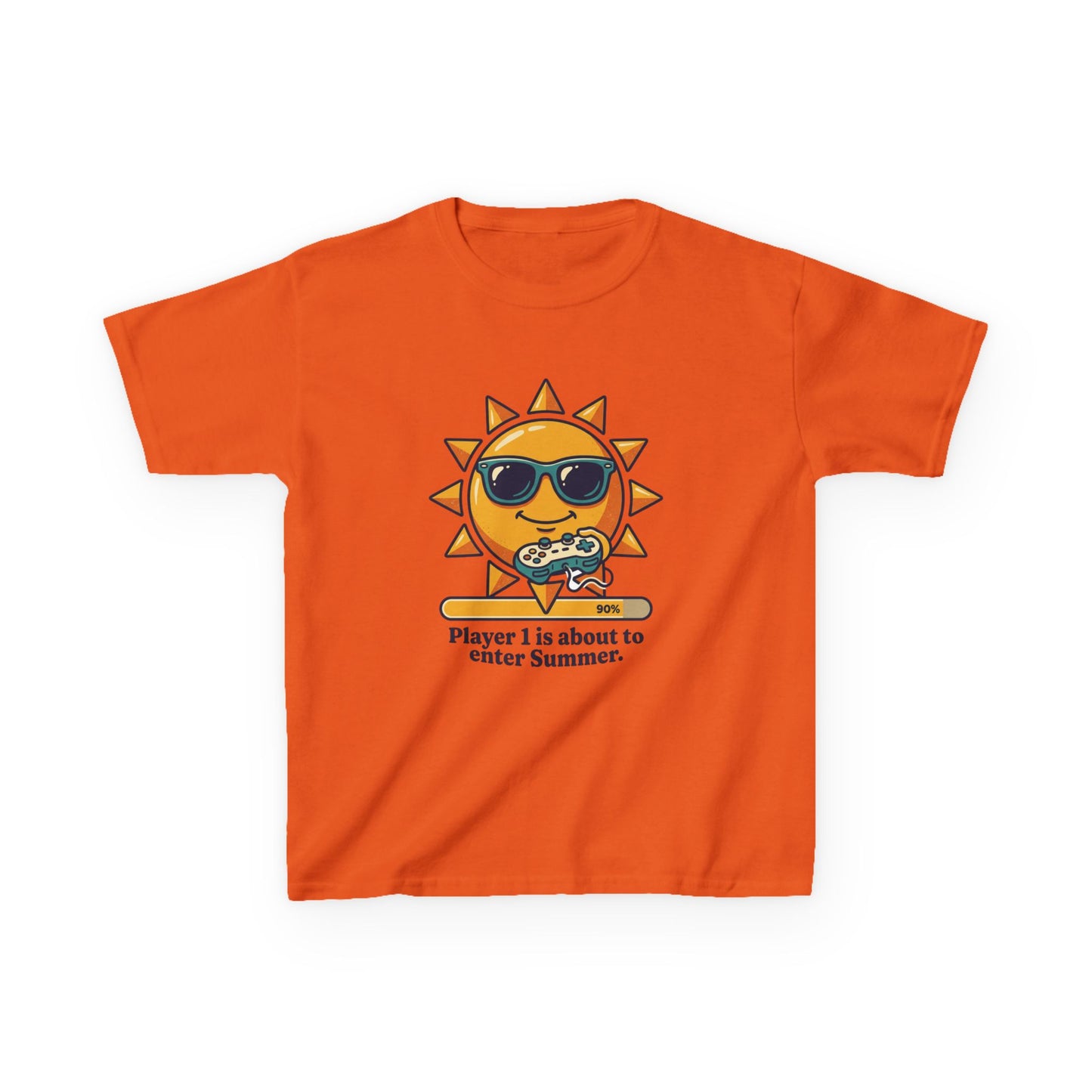Player 1 is about to enter Summer Kids Tee | Cool Sun Character with Sunglasses