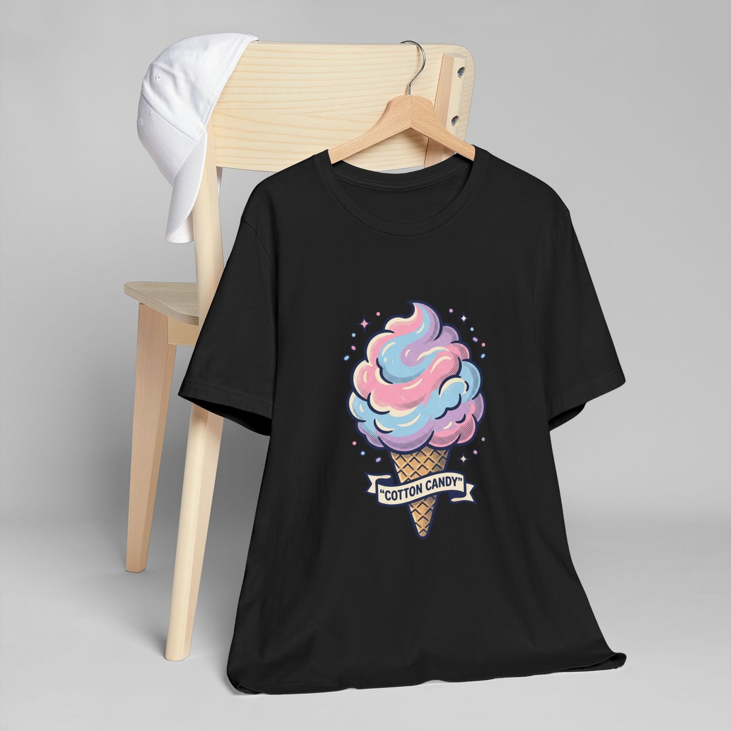 Cotton Candy Cone T-Shirt | Pastel Ice Cream Graphic